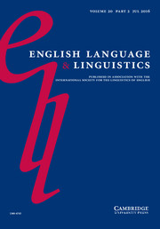 English Language & Linguistics Volume 20 - Issue 2 -