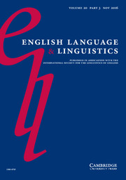 English Language & Linguistics Volume 20 - Special Issue3 -  Support strategies in language variation and change
