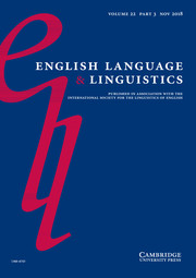 English Language & Linguistics Volume 22 - Issue 3 -
