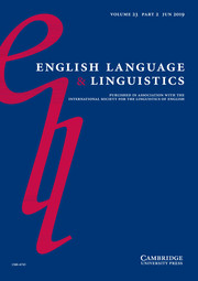 English Language & Linguistics Volume 23 - Issue 2 -