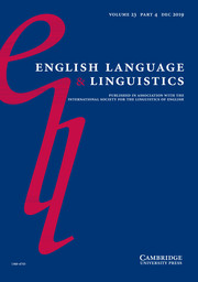English Language & Linguistics Volume 23 - Special Issue4 -  Different perspectives on proper noun modifiers
