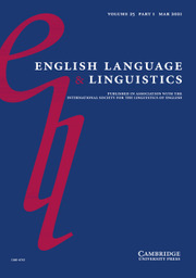 English Language & Linguistics Volume 25 - Issue 1 -
