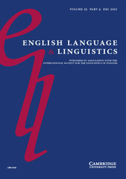 English Language & Linguistics Volume 25 - Issue 4 -