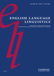 English Language & Linguistics Volume 26 - Issue 2 -