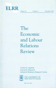 The Economic and Labour Relations Review Volume 10 - Issue 2 -