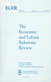The Economic and Labour Relations Review Volume 11 - Issue 1 -