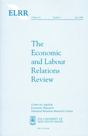 The Economic and Labour Relations Review Volume 12 - Issue 1 -