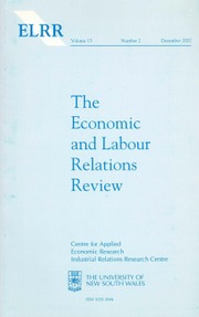 The Economic and Labour Relations Review Volume 13 - Issue 2 -
