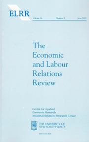 The Economic and Labour Relations Review Volume 14 - Issue 1 -