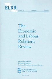 The Economic and Labour Relations Review Volume 16 - Issue 1 -