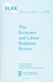 The Economic and Labour Relations Review Volume 16 - Issue 2 -