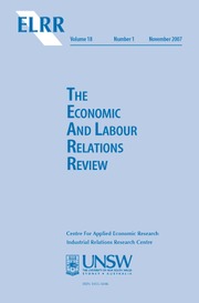 The Economic and Labour Relations Review Volume 18 - Issue 1 -