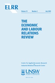 The Economic and Labour Relations Review Volume 19 - Issue 2 -
