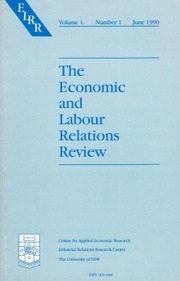 The Economic and Labour Relations Review Volume 1 - Issue 1 -