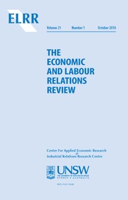 The Economic and Labour Relations Review Volume 21 - Issue 1 -