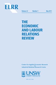 The Economic and Labour Relations Review Volume 22 - Issue 1 -