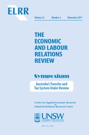The Economic and Labour Relations Review Volume 22 - Issue 3 -  Australia's Transfer and Tax System Under Review