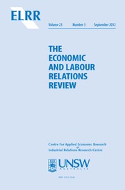 The Economic and Labour Relations Review Volume 23 - Issue 3 -