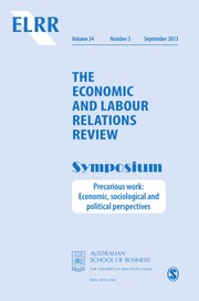 The Economic and Labour Relations Review Volume 24 - Issue 3 -  Symposium – Precarious work: Economic, sociological and political perspectives