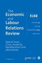 The Economic and Labour Relations Review Volume 25 - Issue 3 -  Special issue - Crisis, Austerity, Neoliberalism and alternatives