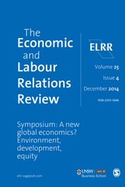 The Economic and Labour Relations Review Volume 25 - Issue 4 -  Symposium: A new global economics? Environment, development, equity