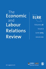 The Economic and Labour Relations Review Volume 26 - Issue 2 -