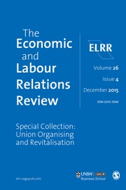 The Economic and Labour Relations Review Volume 26 - Issue 4 -  Special Collection: Union Organising and Revitalisation