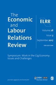 The Economic and Labour Relations Review Volume 28 - Issue 3 -  Work in the Gig Economy: Issues and Challenges