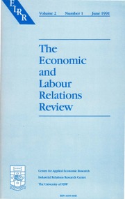 The Economic and Labour Relations Review Volume 2 - Issue 1 -