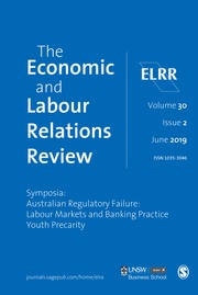 The Economic and Labour Relations Review Volume 30 - Issue 2 -  Symposia: Australian Regulatory Failure: Labour Markets and Banking Practice Youth Precarity