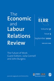 The Economic and Labour Relations Review Volume 31 - Issue 3 -  The Future of Work