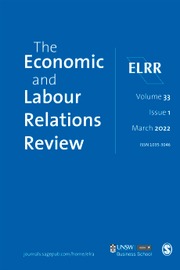 The Economic and Labour Relations Review Volume 33 - Issue 1 -