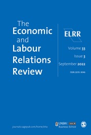 The Economic and Labour Relations Review Volume 33 - Issue 3 -