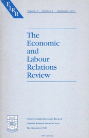 The Economic and Labour Relations Review Volume 5 - Issue 2 -