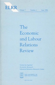 The Economic and Labour Relations Review Volume 7 - Issue 1 -