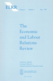 The Economic and Labour Relations Review Volume 8 - Issue 1 -