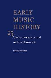 Early Music History Volume 25 - Issue  -
