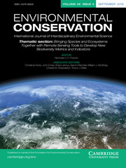Environmental Conservation Volume 46 - Issue 3 -  Thematic Section: Bringing Species and Ecosystems Together with Remote Sensing Tools to Develop New Biodiversity Metrics and Indicators
