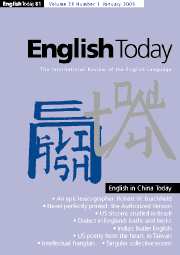 English Today Volume 21 - Issue 1 -