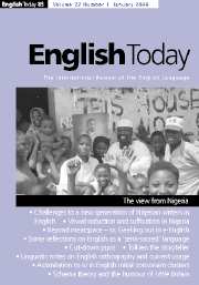 English Today Volume 22 - Issue 1 -