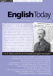 English Today Volume 25 - Issue 3 -