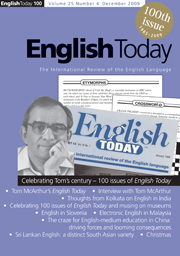 English Today Volume 25 - Issue 4 -