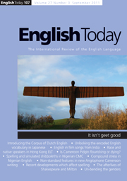 English Today Volume 27 - Issue 3 -