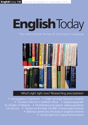 English Today Volume 29 - Issue 4 -