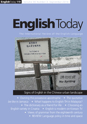 English Today Volume 30 - Issue 3 -