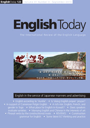 English Today Volume 31 - Issue 3 -