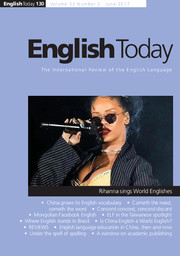 English Today: Volume 33 - Issue 2 | Cambridge Core