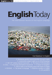 English Today Volume 34 - Issue 1 -