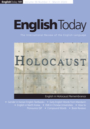 English Today Volume 36 - Issue 1 -