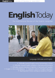 English Today Volume 37 - Issue 2 -